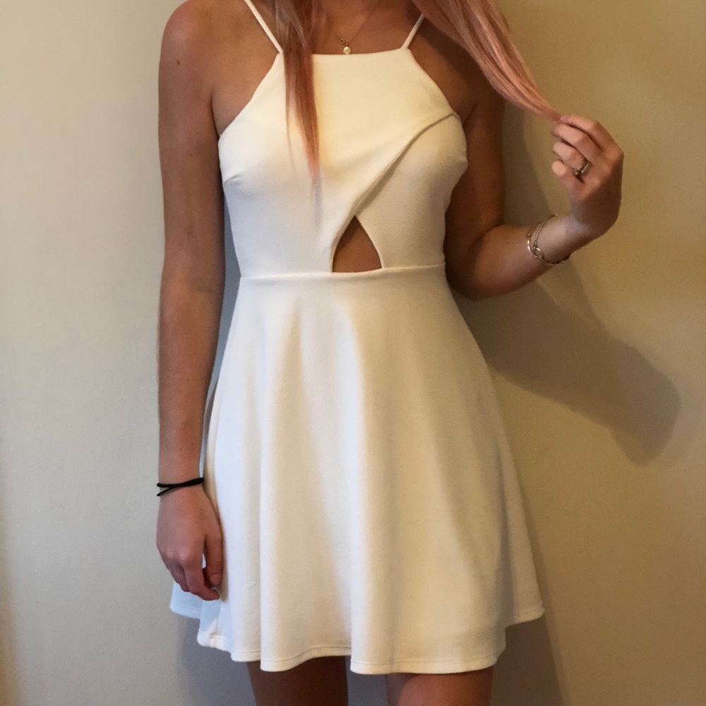 White mini dress